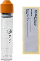 Photo of the PRP tube and patient ID label