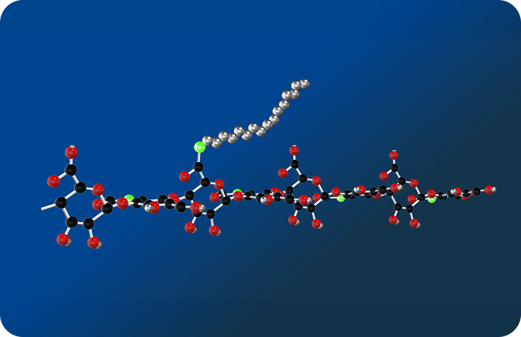 Molecular structure diagram of HYADD 4 hyaluronan