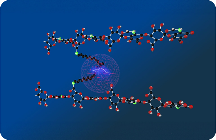 Molecular structure diagram illustrating MO.RE. mobile reticulum technology